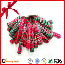 Wholesale Printed Christmas Decoration Ribbon Curly Bows